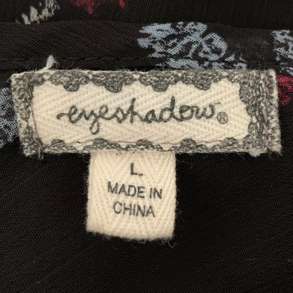 EUC Charming Charlie Black Maxi Length Tie-Back Floral Print Dress (Size Large) - Picture 7 of 9